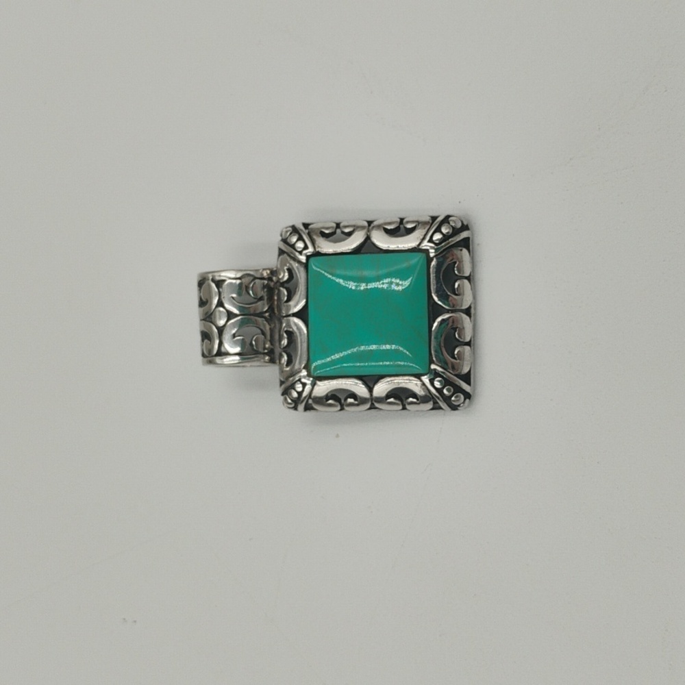 Sterling Silver Square Turquoise Pendant